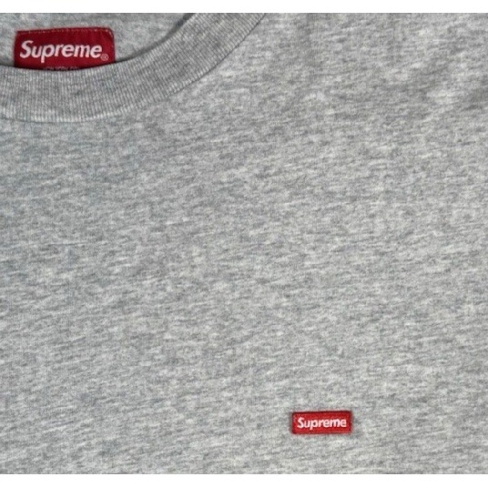 SUPREME USA Men's XXL Small Box Cotton Heathered Gray Logo T-Shirt - Picture 4 of 16